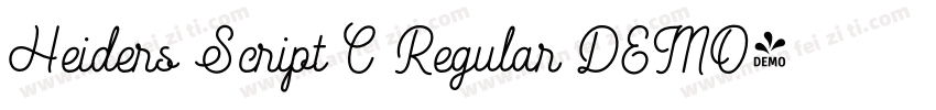 Heiders Script C Regular DEMO字体转换